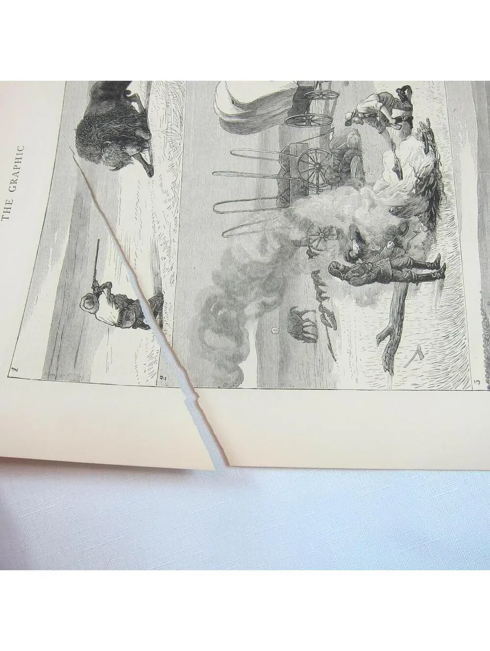 Antique 1877 Print A Days Still Hunting After North American Buffalo The Graphic